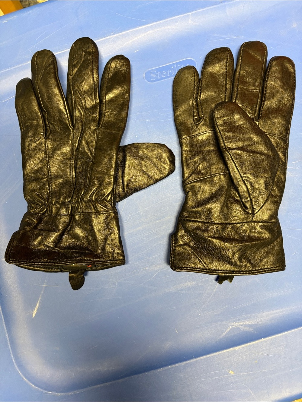 3M Thinsulate Black Leather Men's Winter Gloves